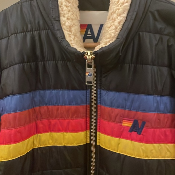 Aviator Nation 4 STRIPE JACKET - BLACK size M - Picture 6 of 7